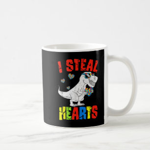 Ich stehle Herz Dinosaur Autismus Bewusstsein Klei Kaffeetasse