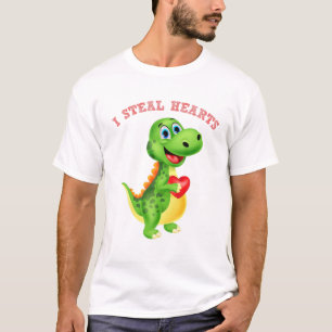 Ich stehle Herz Dinosaur Valentinstag Baby Toddle T-Shirt