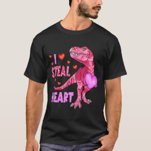 Ich stehle Herz Dinosaurier Kinder Jungen Valentin T-Shirt