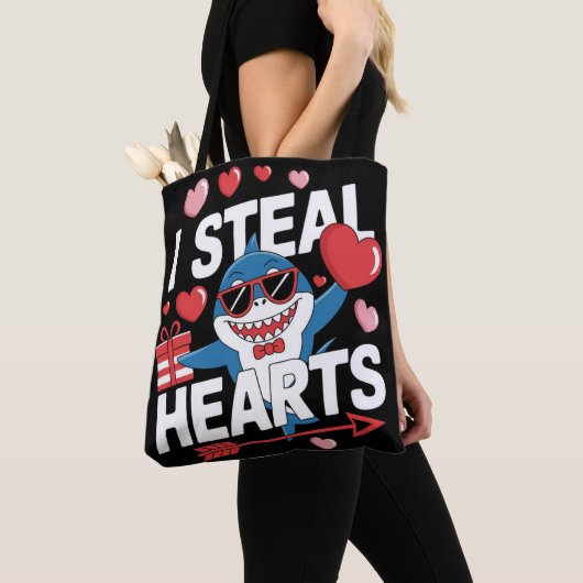 Ich stehle Herz - Funny Valentine's Day Shark Tasche (Von Nahem)
