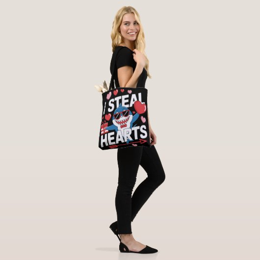 Ich stehle Herz - Funny Valentine's Day Shark Tasche (Am Model)