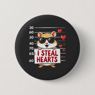 Ich stehle Herz Hamster Lover Valentine Day Button