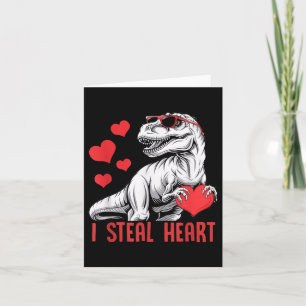 Ich stehle Herz T-rex Dinosaurier Valentine Kids B Karte