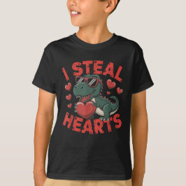 Ich stehle Herz Trex Dino Valentinstag T-Shirt