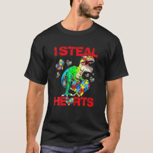 Ich stehle Herz Trex Dinosaur Niedlich Boy Autism T-Shirt