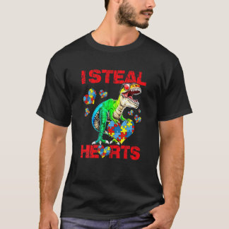 Ich stehle Herz Trex Dinosaur Niedlich Boy Autism T-Shirt