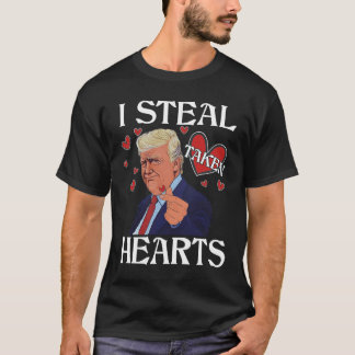 Ich stehle Herz Trump nimmt Heart Happy Valentines T-Shirt