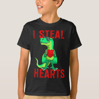 Ich stehle Herz Valentinstag Dinosaur Boys Valent T-Shirt
