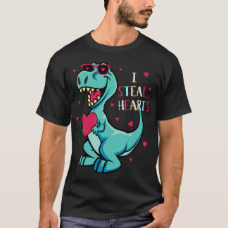 Ich stehle Herz Valentinstag Dinosaur Boys Valent T-Shirt