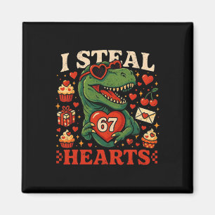 Ich stehle Herzen 67 Lustiger Valentins-T-Rex-Dino Magnet