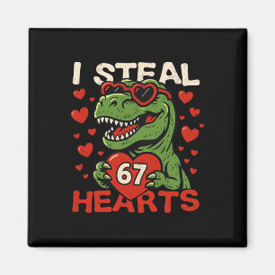 Ich stehle Herzen 67 Lustiger Valentins-T-Rex-Dino Magnet