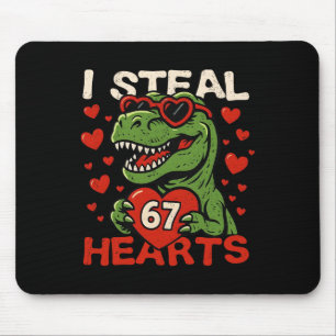 Ich stehle Herzen 67 Lustiger Valentins-T-Rex-Dino Mousepad