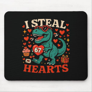 Ich stehle Herzen 67 Lustiger Valentinstag T-Rex D Mousepad