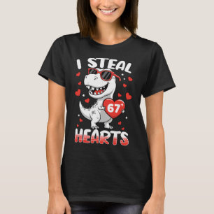 Ich stehle Herzen 67 Meme Lustiger Dinosaurier Val T-Shirt