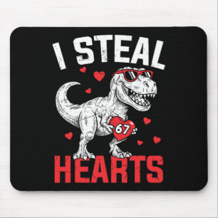 Ich stehle Herzen 67 Meme Valentinstag Dinosaurier Mousepad
