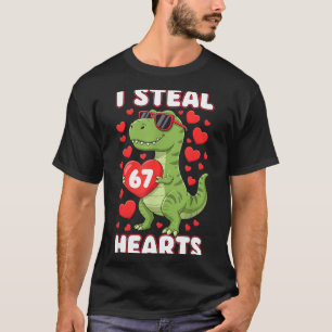 Ich stehle Herzen 67 Trex Kinder Valentins Meme Si T-Shirt