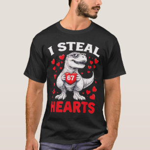Ich stehle Herzen 67 Valentine T-Rex Dinosaur Lieb T-Shirt