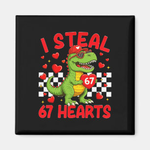 Ich stehle Herzen 67 Valentinstag 67 Dinosaurier T Magnet
