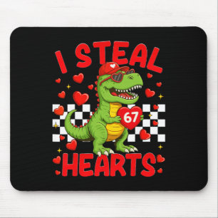 Ich stehle Herzen 67 Valentinstag 67 Dinosaurier T Mousepad