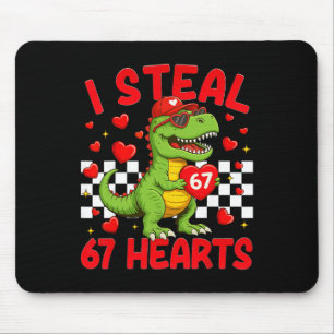 Ich stehle Herzen 67 Valentinstag 67 Dinosaurier T Mousepad