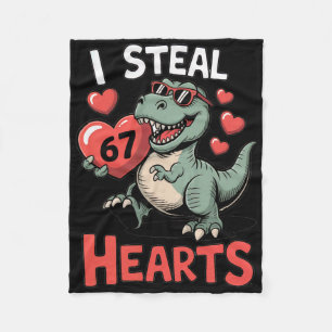 Ich stehle Herzen 67 Valentinstag 67 Meme 6 7 T-re Fleecedecke