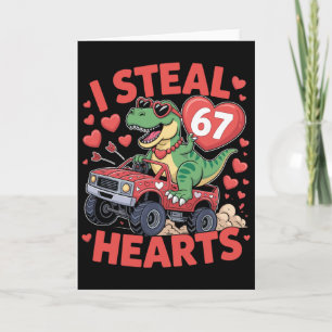 Ich stehle Herzen 67 Valentinstag 67 Meme 6 7 T-re Karte