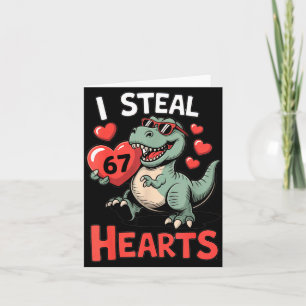 Ich stehle Herzen 67 Valentinstag 67 Meme 6 7 T-re Karte