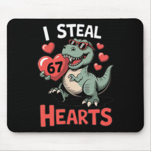 Ich stehle Herzen 67 Valentinstag 67 Meme 6 7 T-re Mousepad
