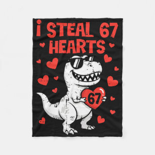 Ich stehle Herzen Dino Jungen Dinosaurier Valentin Fleecedecke