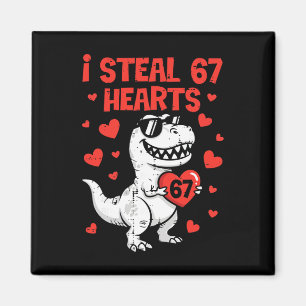 Ich stehle Herzen Dino Jungen Dinosaurier Valentin Magnet