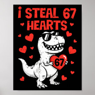 Ich stehle Herzen Dino Jungen Dinosaurier Valentin Poster