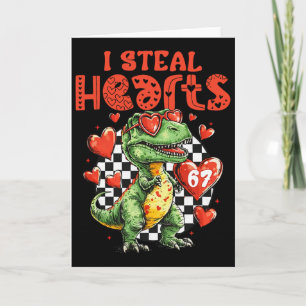 Ich stehle Herzen Dinosaurier 67 Valentinstag Humo Karte