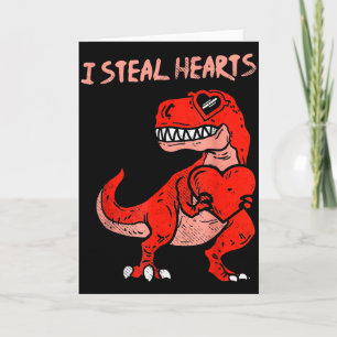 Ich stehle Herzen Dinosaurier Trex Dino Liebe Vale Karte