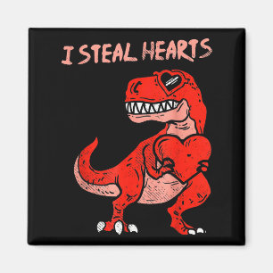 Ich stehle Herzen Dinosaurier Trex Dino Liebe Vale Magnet