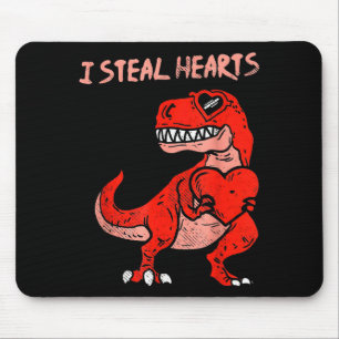 Ich stehle Herzen Dinosaurier Trex Dino Liebe Vale Mousepad