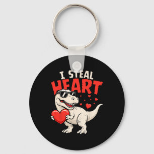 Ich stehle Herzen Dinosaurier Valentinskarten für Schlüsselanhänger