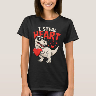 Ich stehle Herzen Dinosaurier Valentinstagskarten  T-Shirt