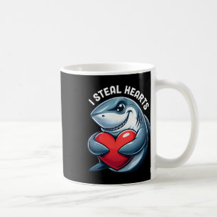 Ich stehle Herzen Lustiger Hai Valentinsherz Schal Kaffeetasse