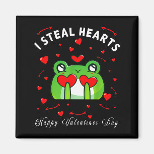 Ich stehle Herzen Lustiger süßer Frosch Frohe Vale Magnet