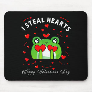 Ich stehle Herzen Lustiger süßer Frosch Frohe Vale Mousepad