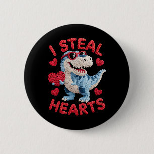 Ich stehle Herzen Süße Dinosaurier-Kleidung Für Ki Button