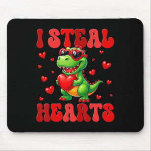 Ich stehle Herzen Süßer Dinosaurier Herz Valentins Mousepad