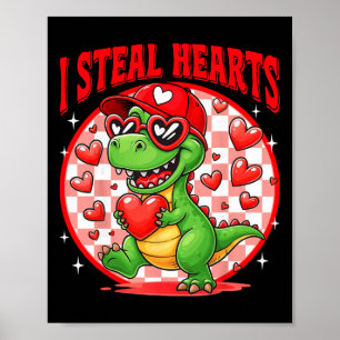 Ich stehle Herzen T-Rex Dino von Jungen Valentinst Poster