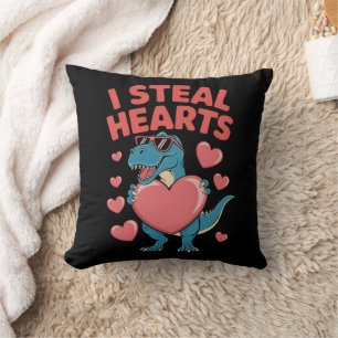 Ich stehle Herzen T Rex Dinosaurier Valentinstag Kissen