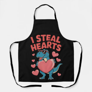 Ich stehle Herzen T Rex Dinosaurier Valentinstag Schürze