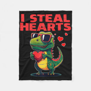 Ich stehle Herzen T-Rex Süßer Valentinstag Valenti Fleecedecke