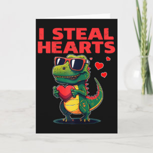 Ich stehle Herzen T-Rex Süßer Valentinstag Valenti Karte