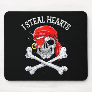 Ich stehle Herzen T-Shirt Valentinstag Pirat Kinde Mousepad