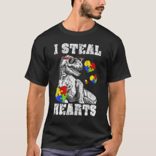 Ich stehle Herzen Trex Dino Baby Junge Autismus-Be T-Shirt