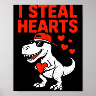 Ich stehle Herzen Trex Dino Baby Junge Valentins T Poster